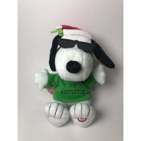 Hallmark Snoopy Joe Mistletoe Peanuts Plush w/ Sound Christmas Holiday NEW NWT - Picture 1 of 5